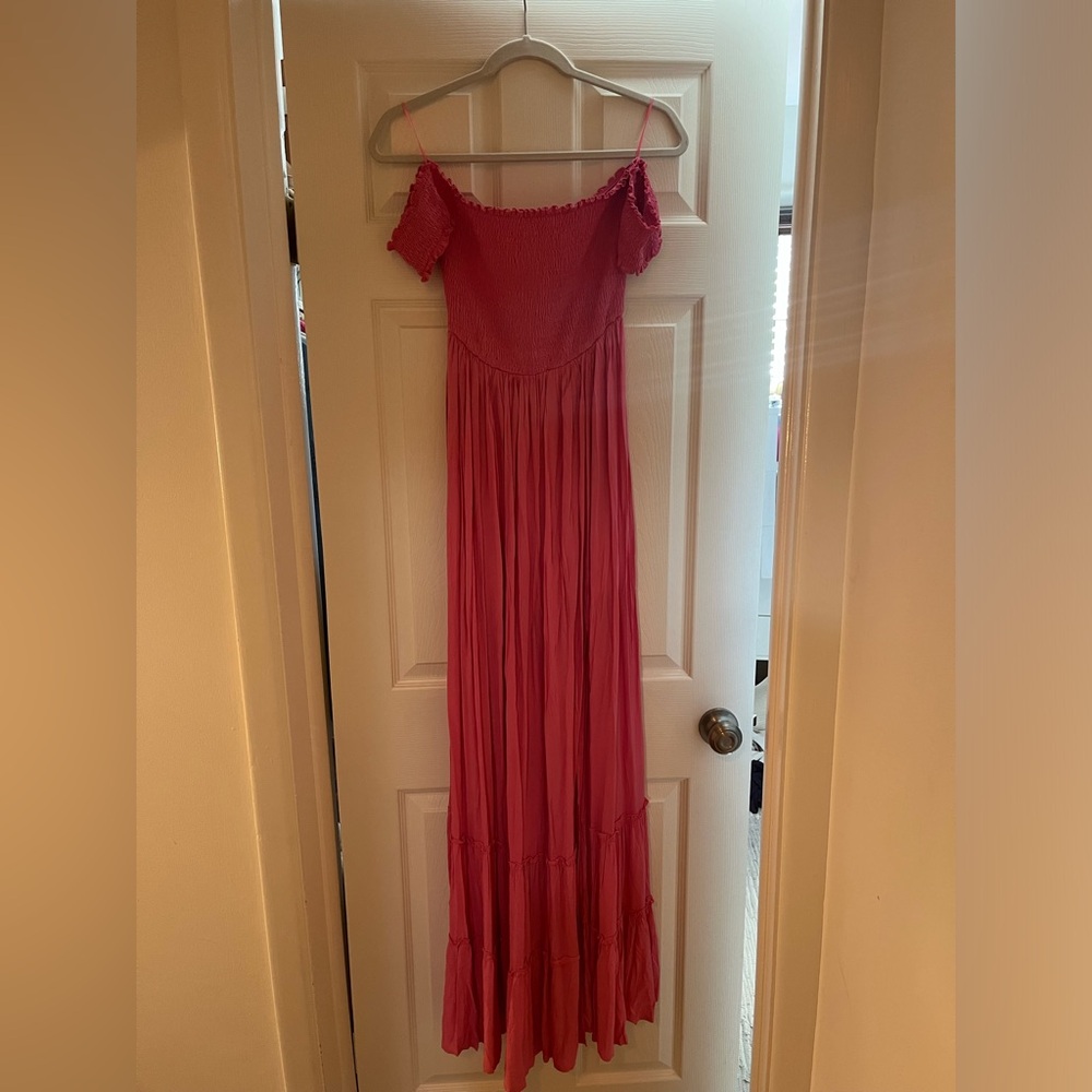 Miss Avenue Strapless Pink Maxi Dress - Picture 4 of 6